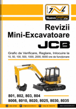 Grafic Revizii Mini-Excavatoare JCB