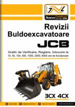 Grafic Revizie Buldoexcavatoare JCB 2CX 3CX 4CX 5CX