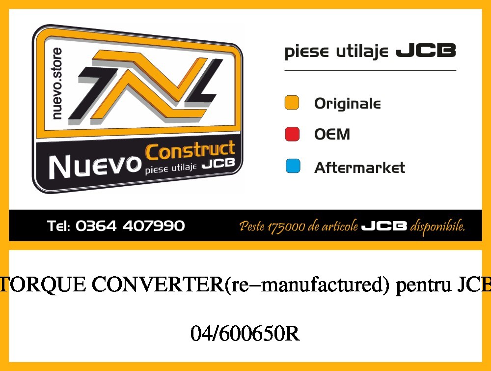 JCB 04/600650R TORQUE CONVERTER(re-manufactured)