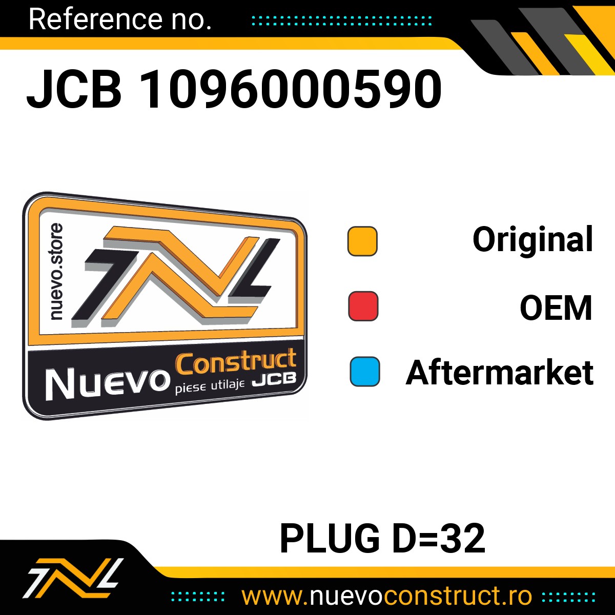 JCB 1096000590 Plug D=32