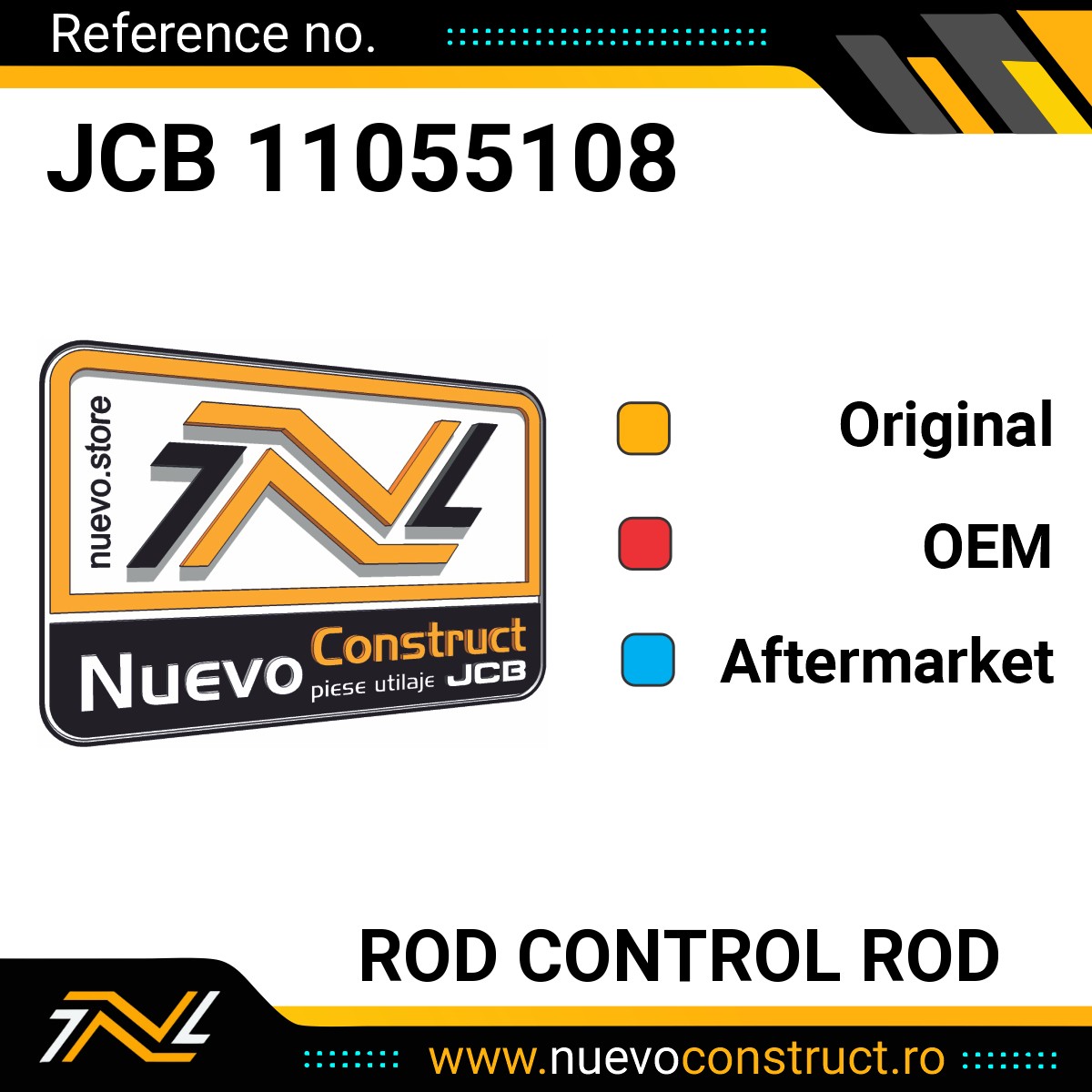 JCB 11055108 Rod Control Rod
