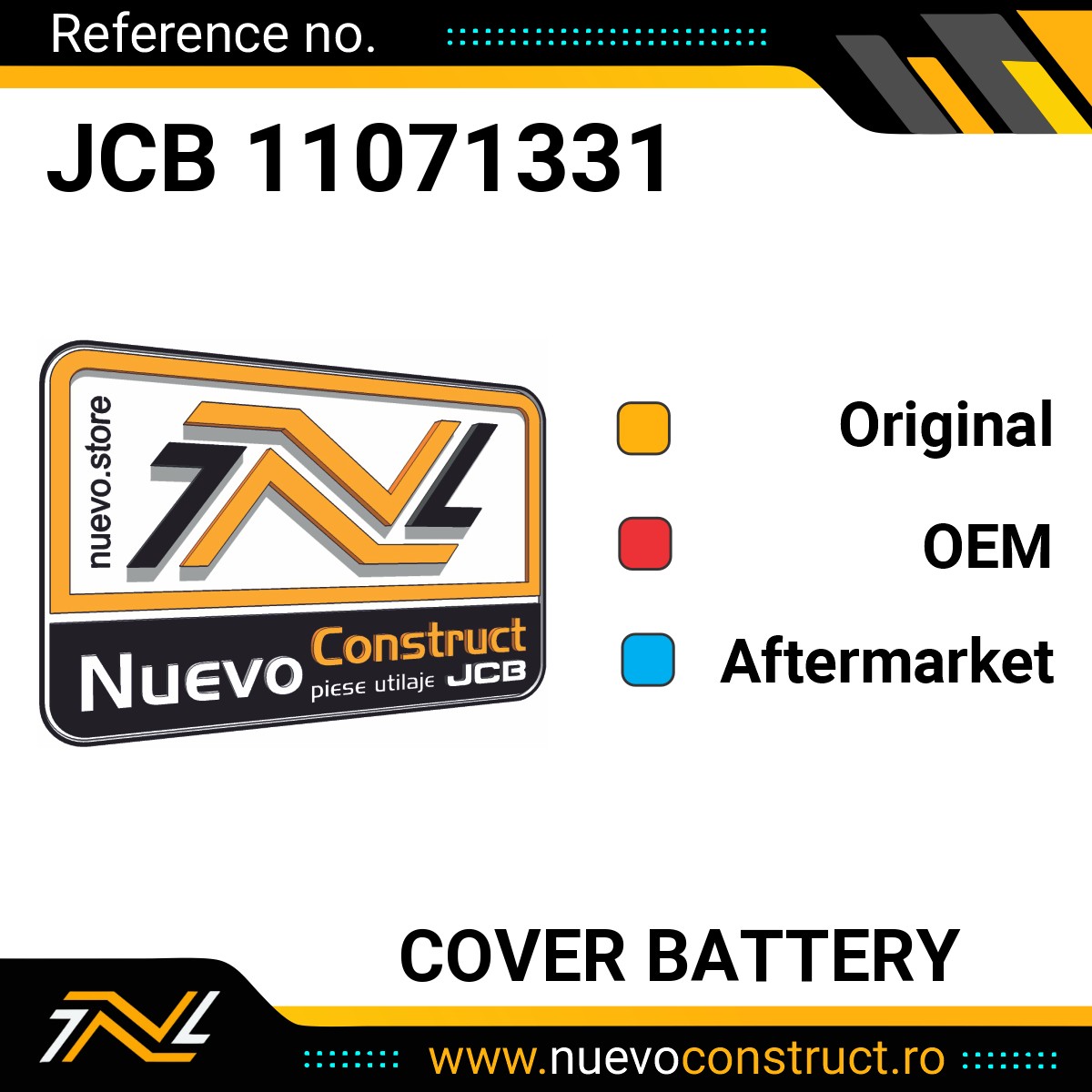 JCB 11071331 Cover Battery