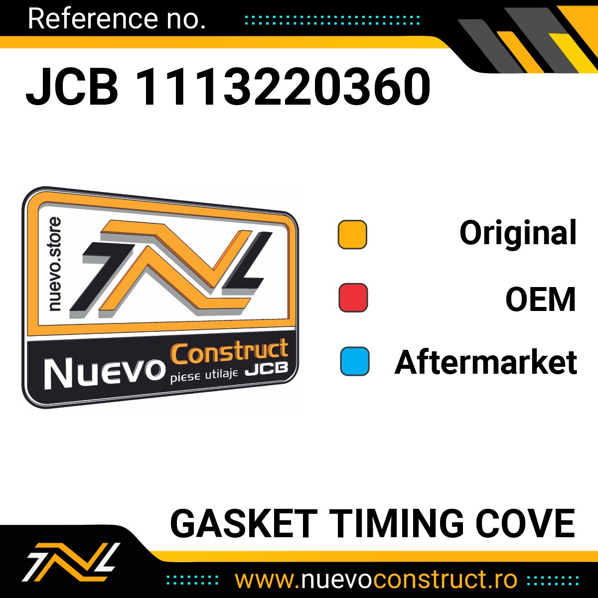 JCB 1113220360 Gasket timing cove