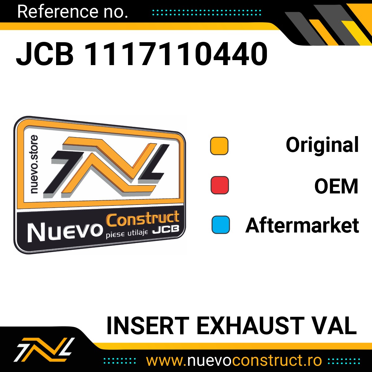 JCB 1117110440 Insert exhaust val