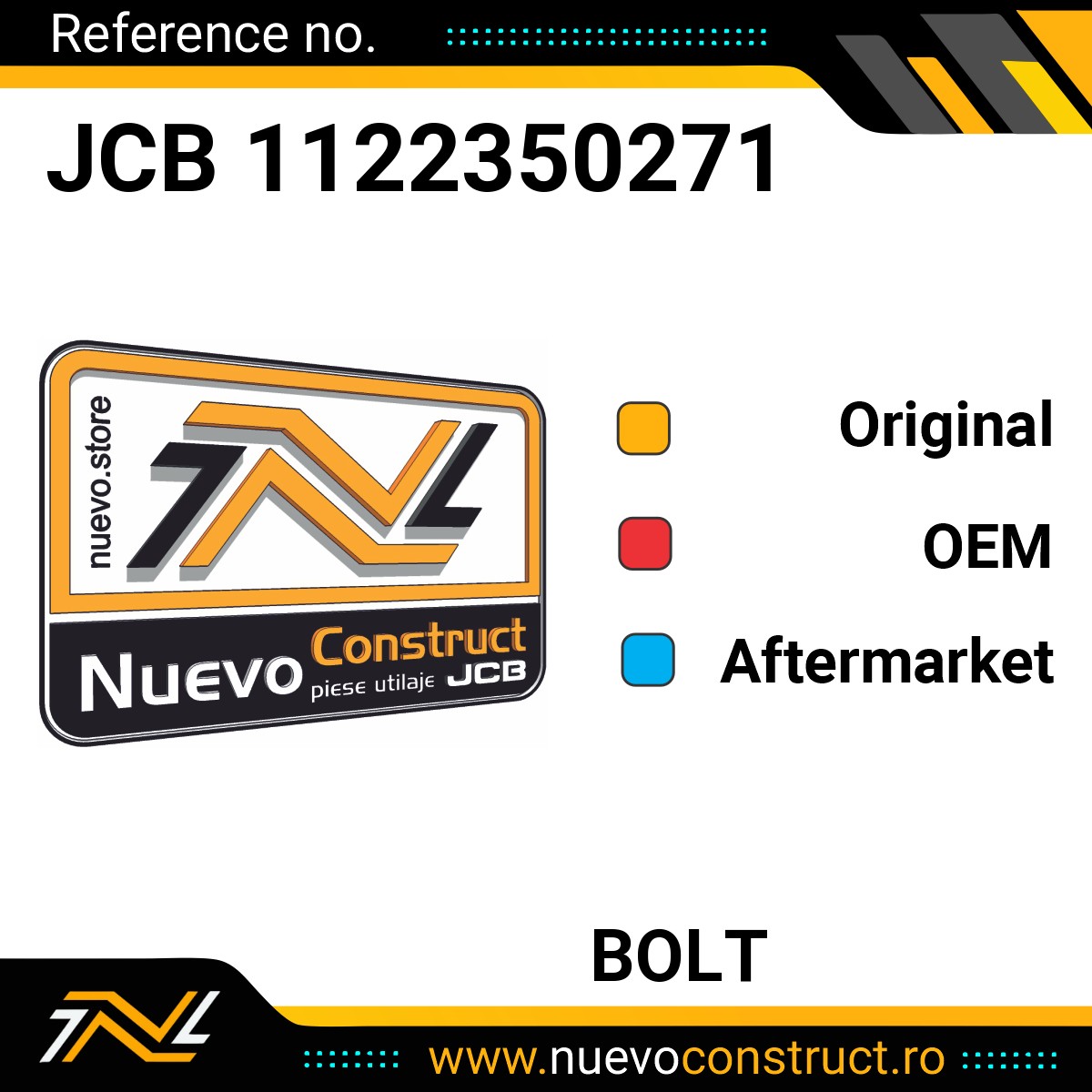 JCB 1122350271 BOLT