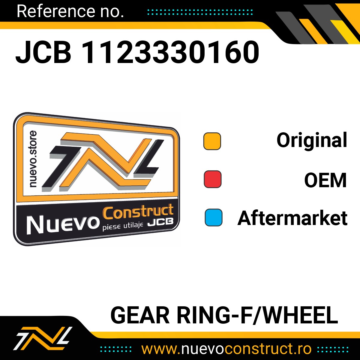 JCB 1123330160 GEAR RING-F/WHEEL