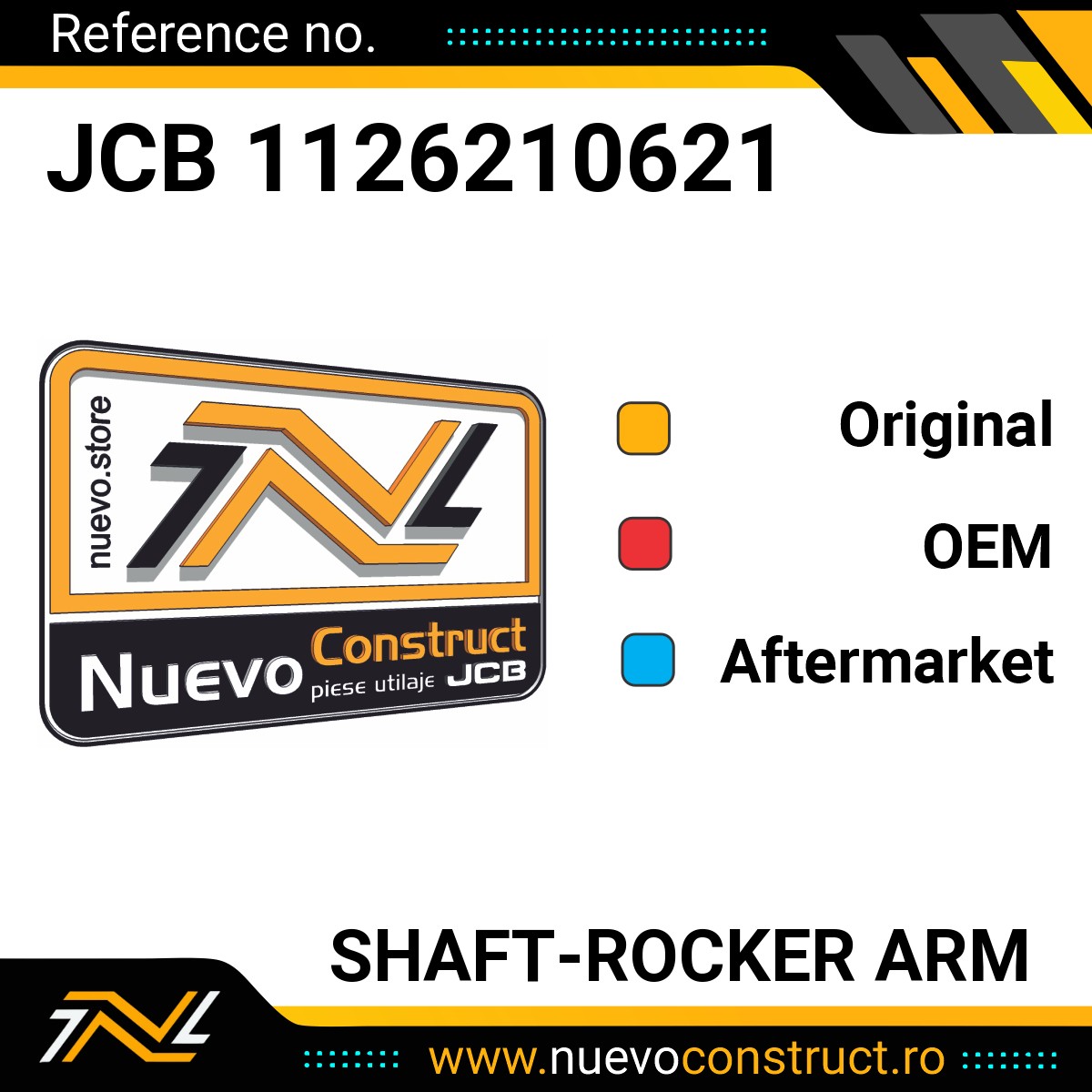 JCB 1126210621 SHAFT-ROCKER ARM
