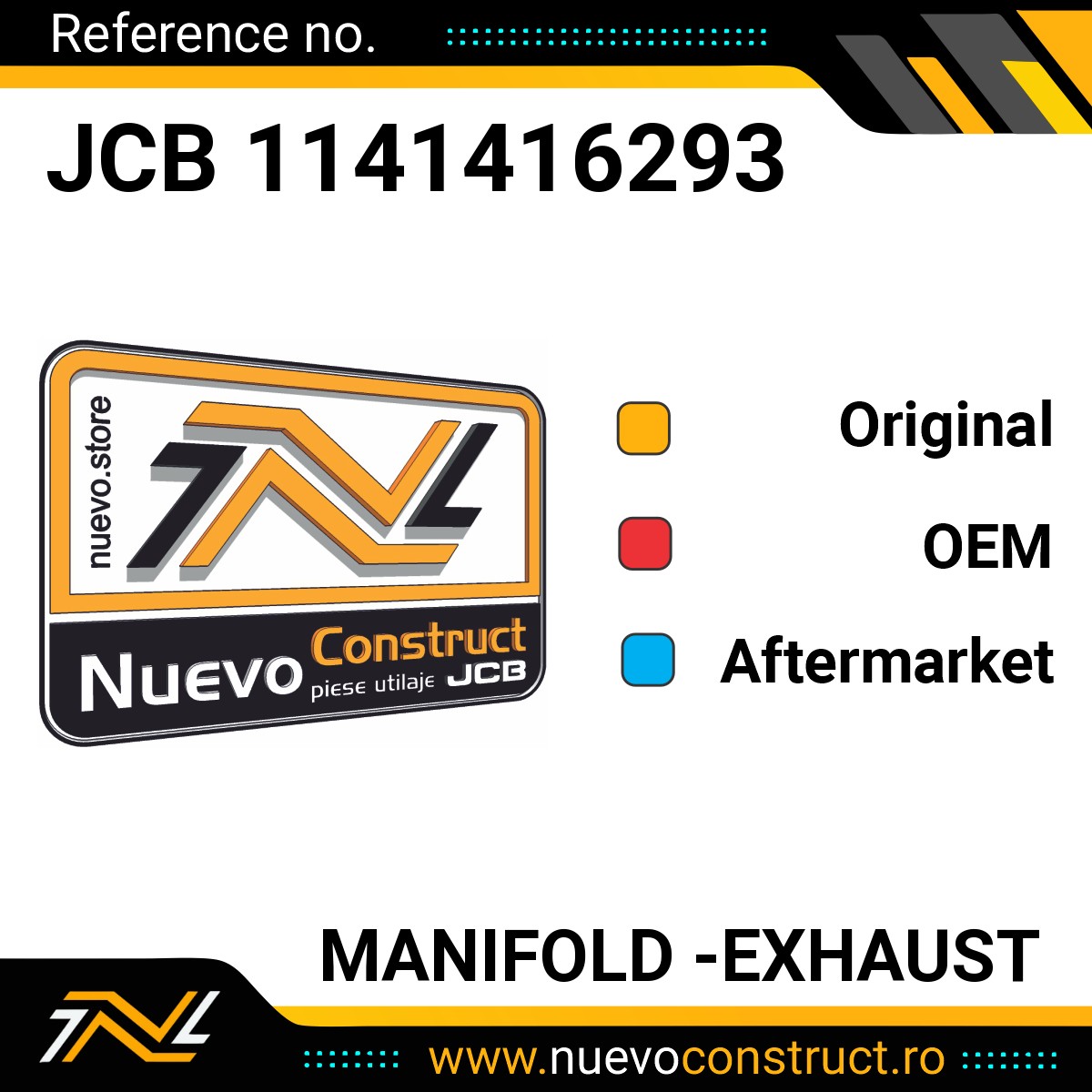 JCB 1141416293 MANIFOLD -EXHAUST