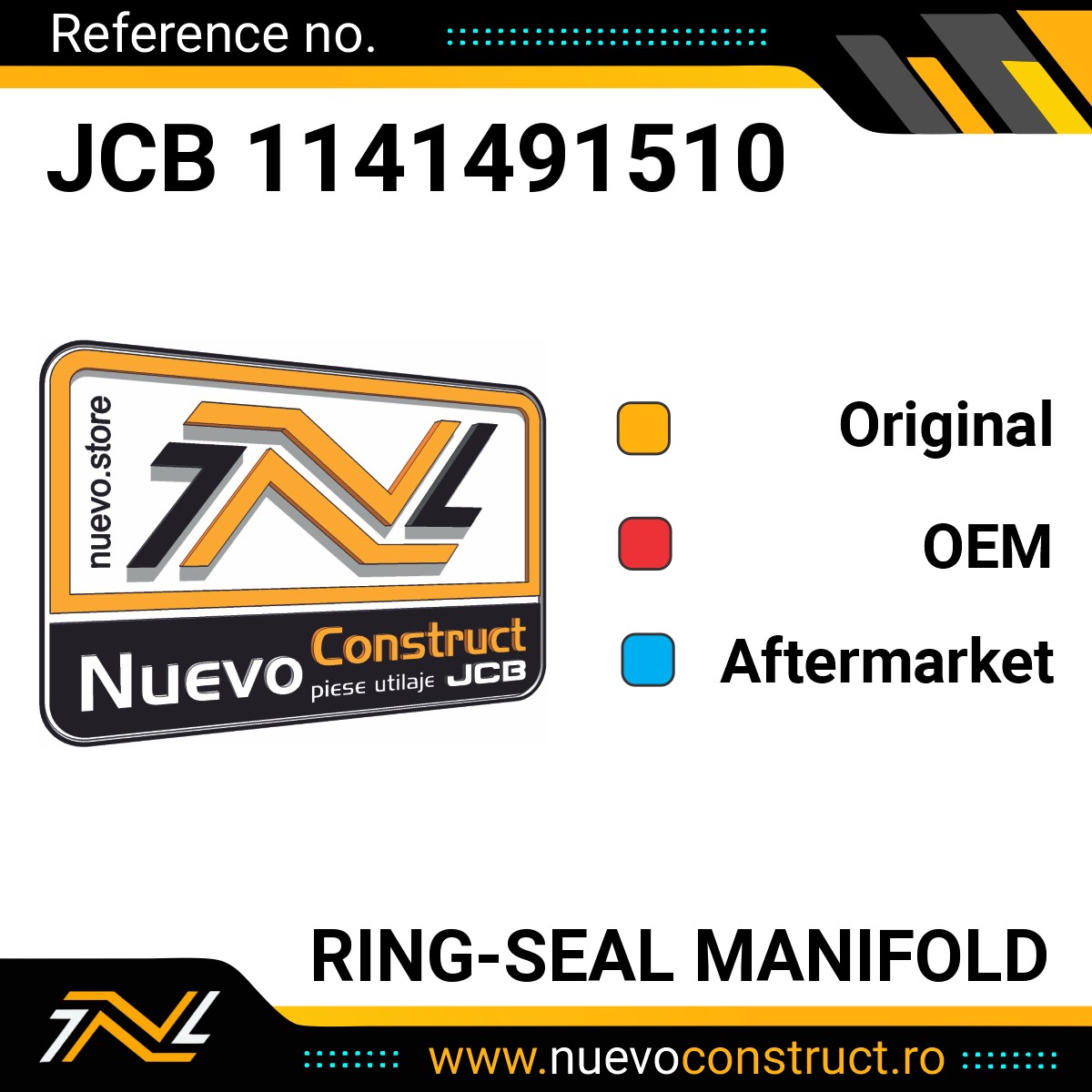 JCB 1141491510 RING-SEAL MANIFOLD