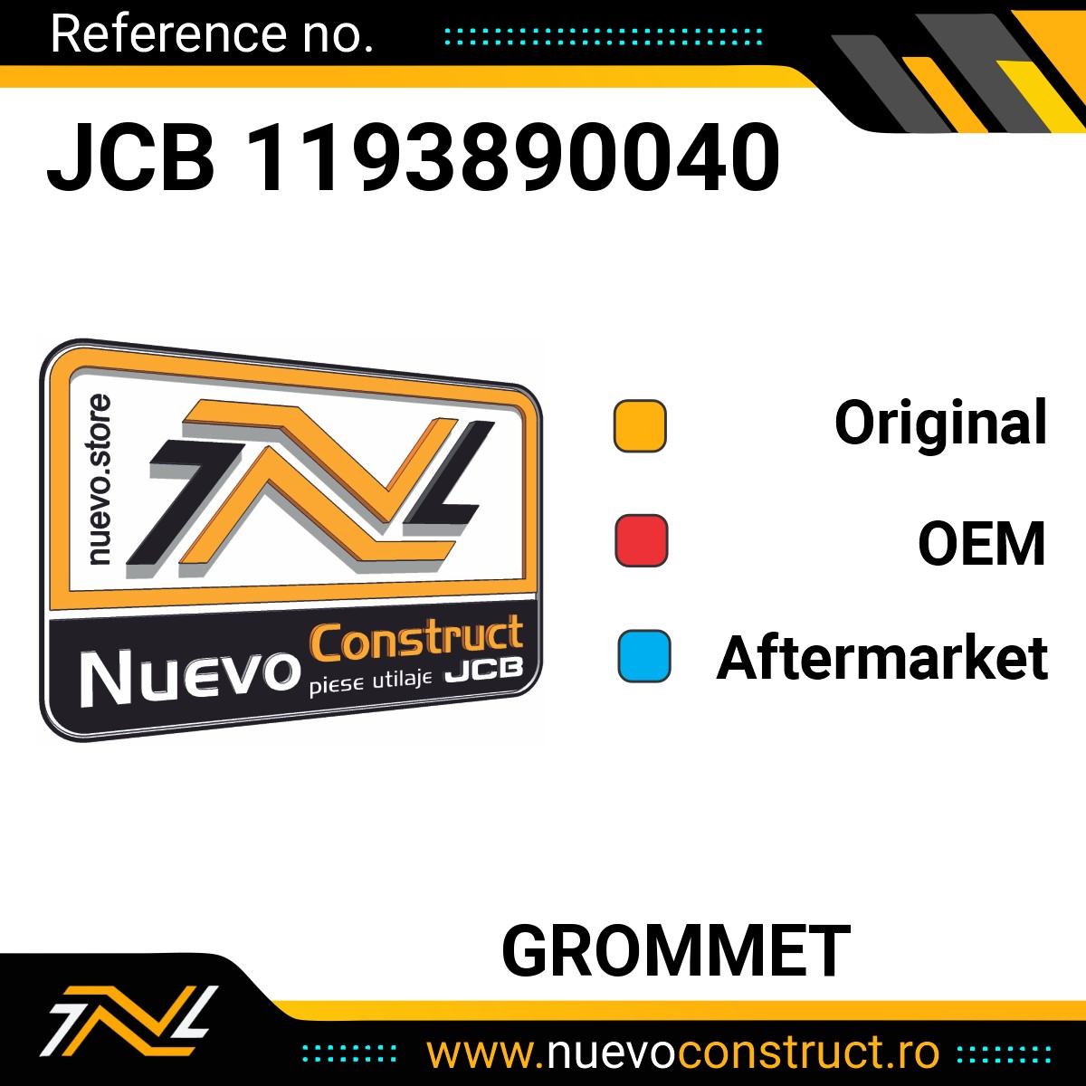 JCB 1193890040 GROMMET