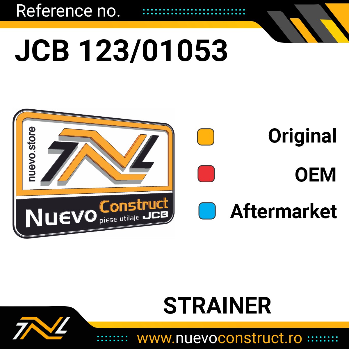 JCB 123/01053 STRAINER