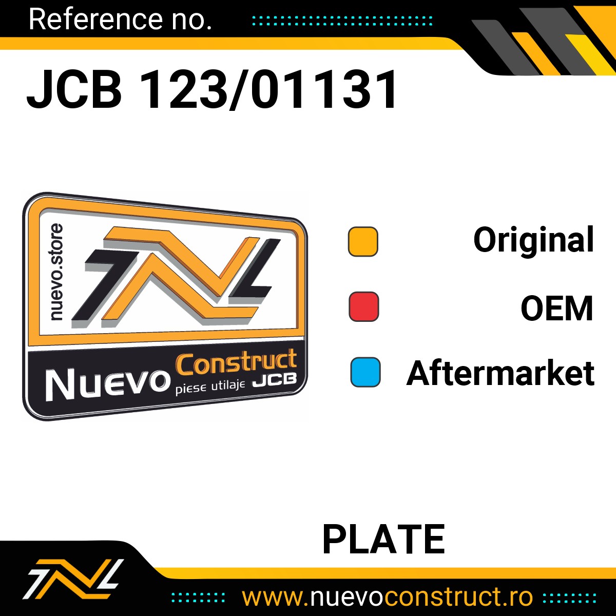 JCB 123/01131 PLATE