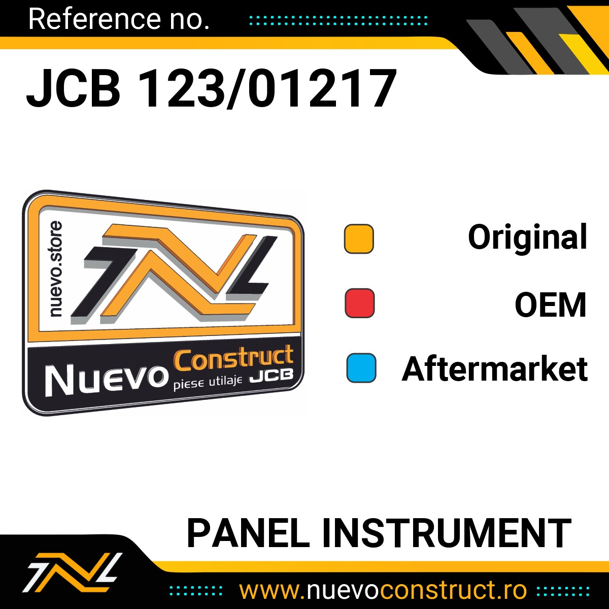 JCB 123/01217 PANEL INSTRUMENT