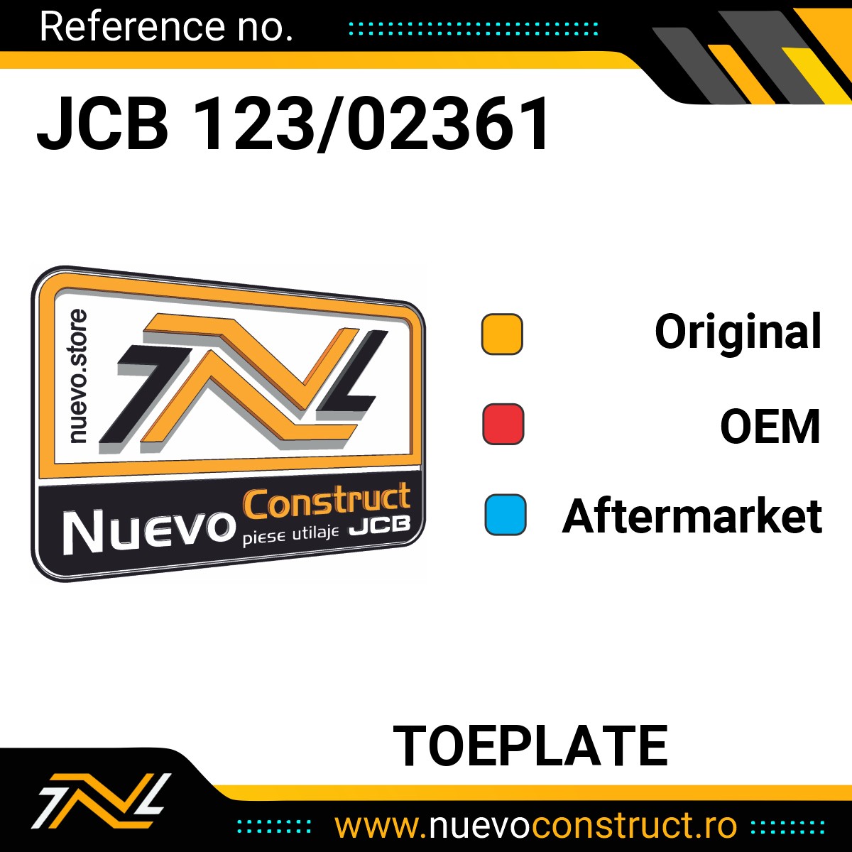 JCB 123/02361 TOEPLATE