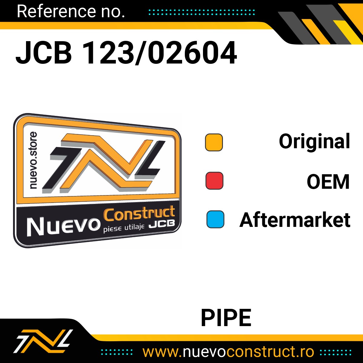 JCB 123/02604 PIPE