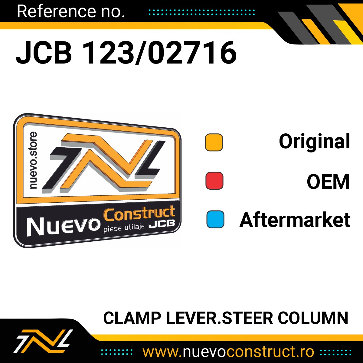JCB 123/02716 CLAMP LEVER.STEER COLUMN