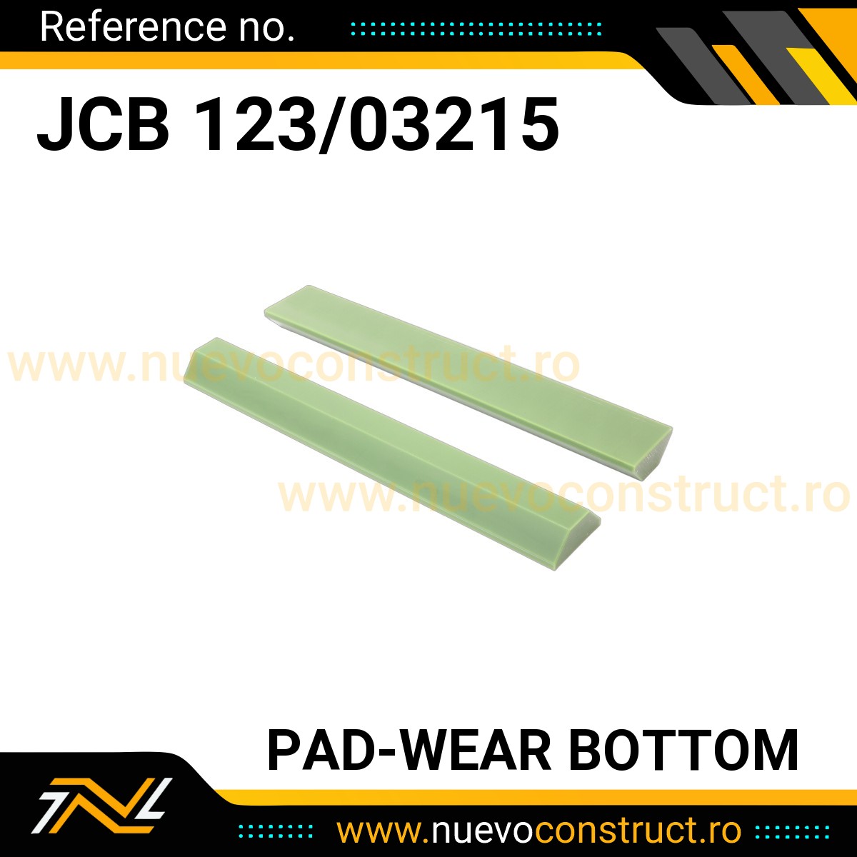 JCB 123/03215 PAD-WEAR BOTTOM