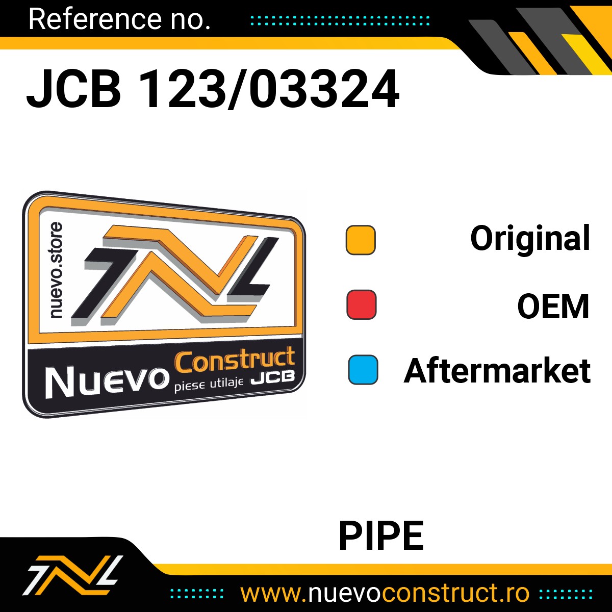 JCB 123/03324 PIPE