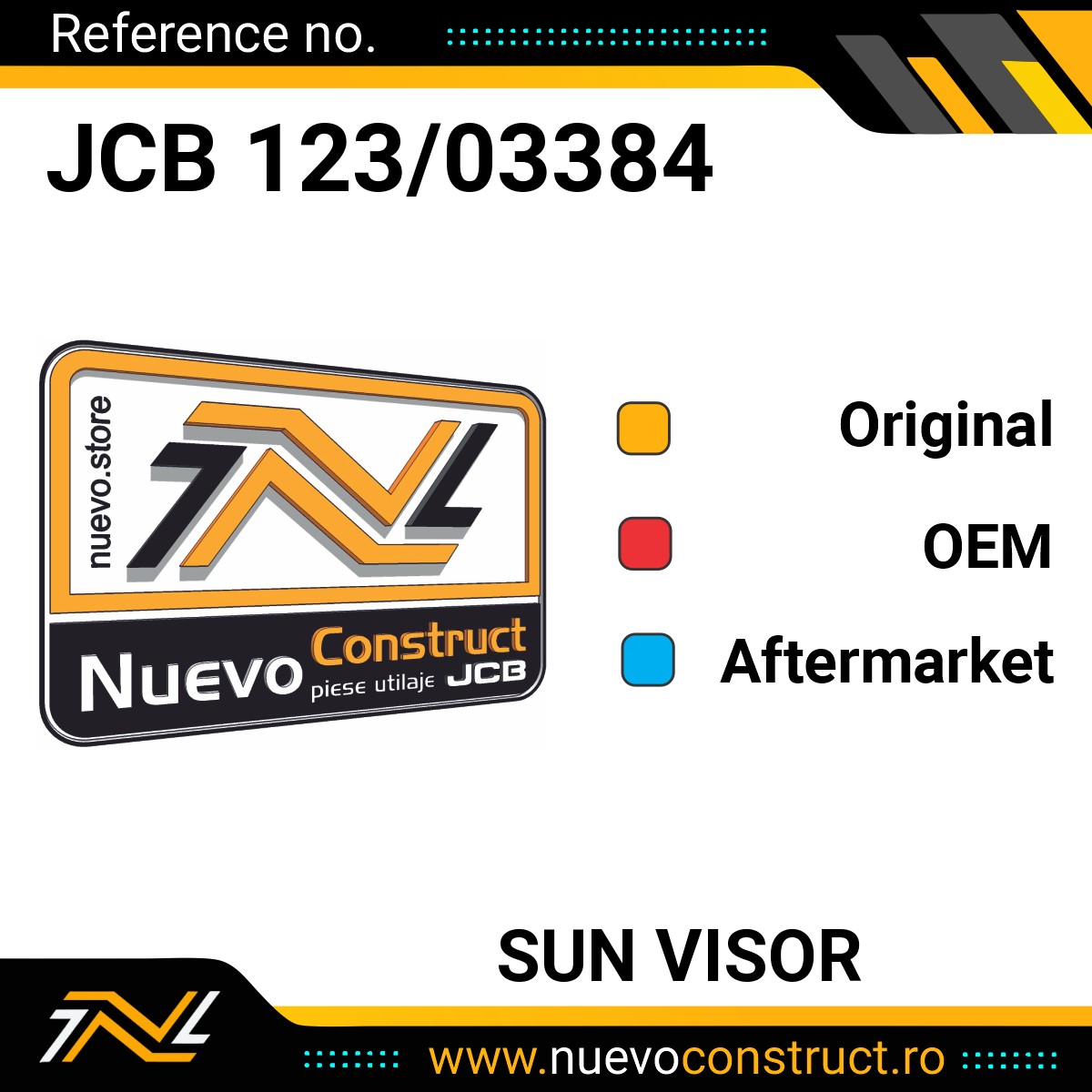 JCB 123/03384 SUN VISOR