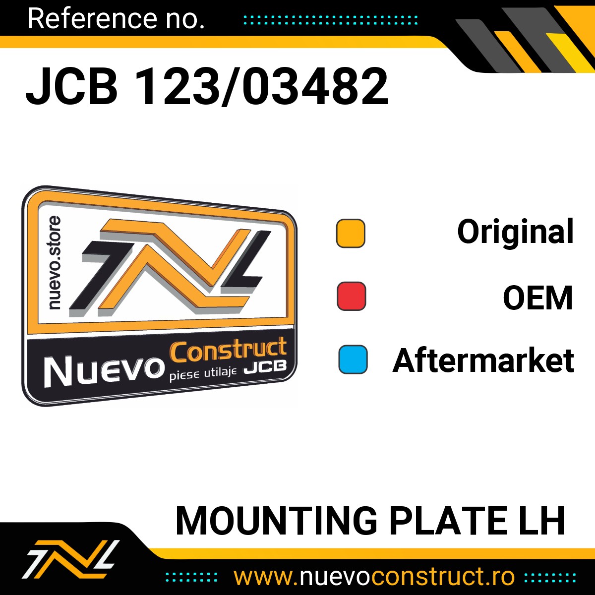 JCB 123/03482 MOUNTING PLATE LH