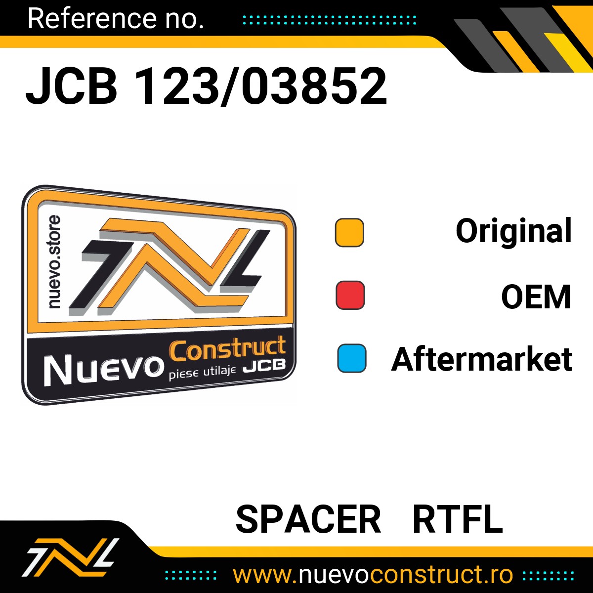 JCB 123/03852 SPACER RTFL