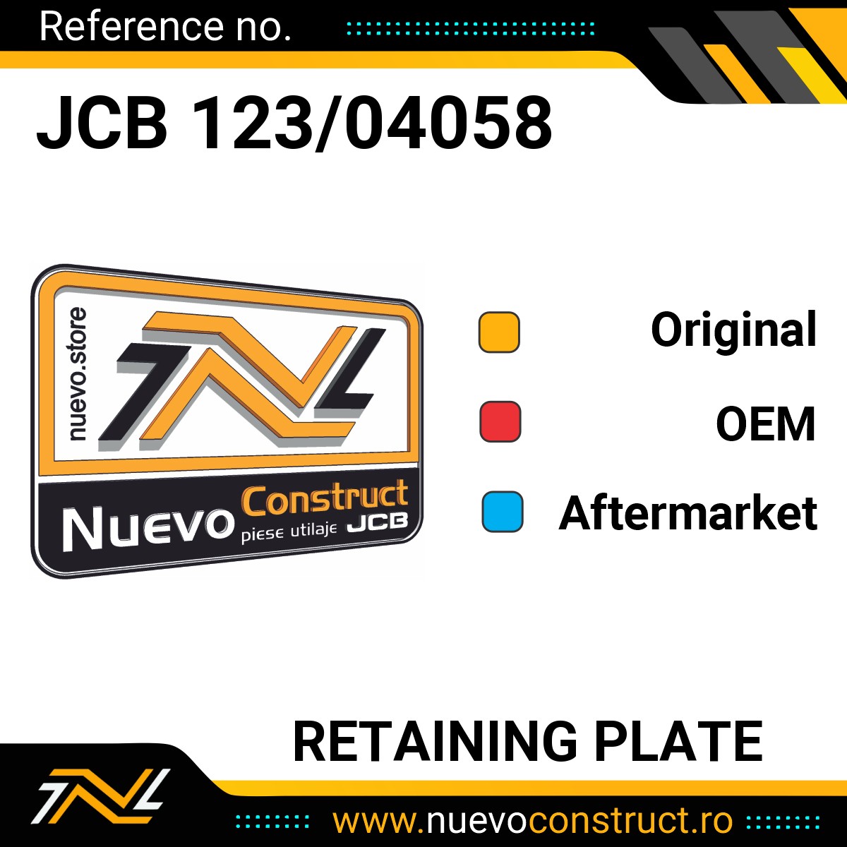 JCB 123/04058 RETAINING PLATE