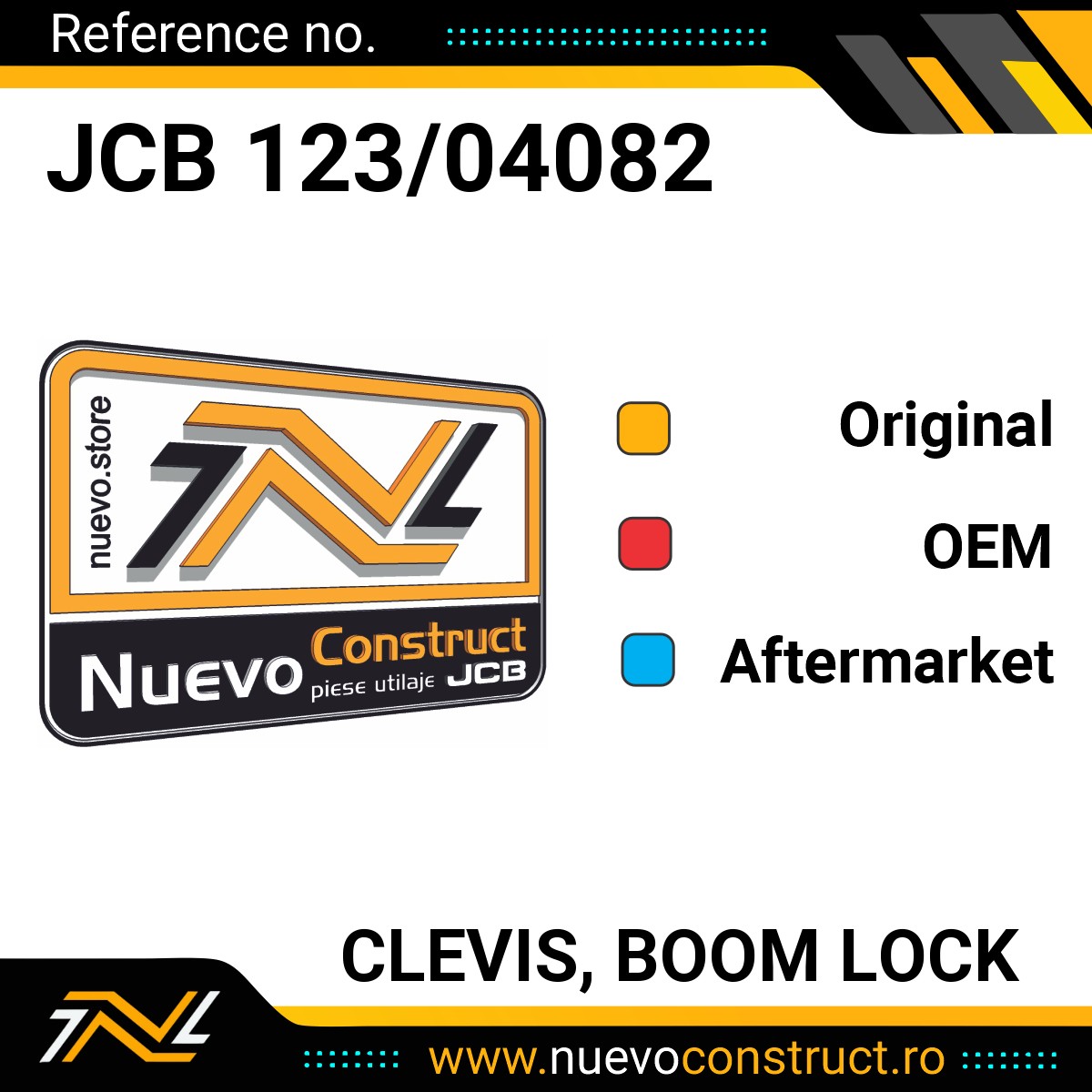 JCB 123/04082 CLEVIS, BOOM LOCK