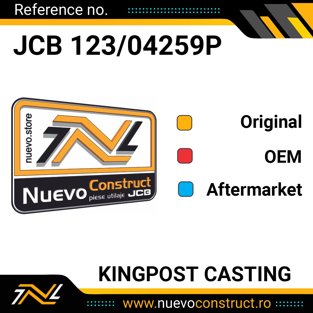 JCB 123/04259P KINGPOST CASTING