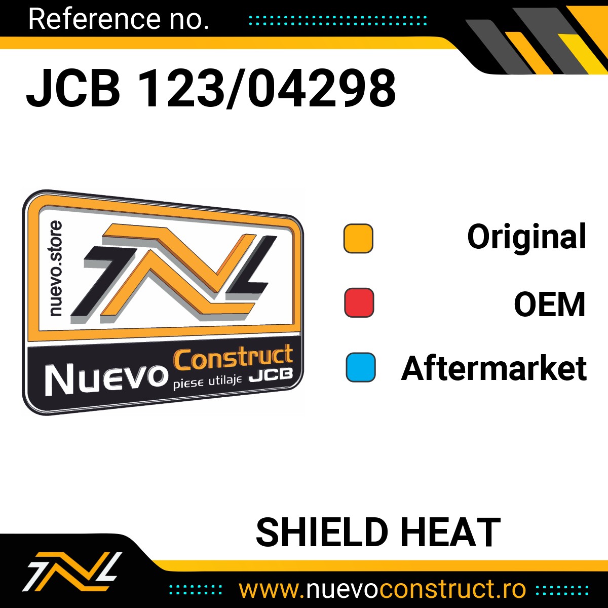 JCB 123/04298 SHIELD HEAT