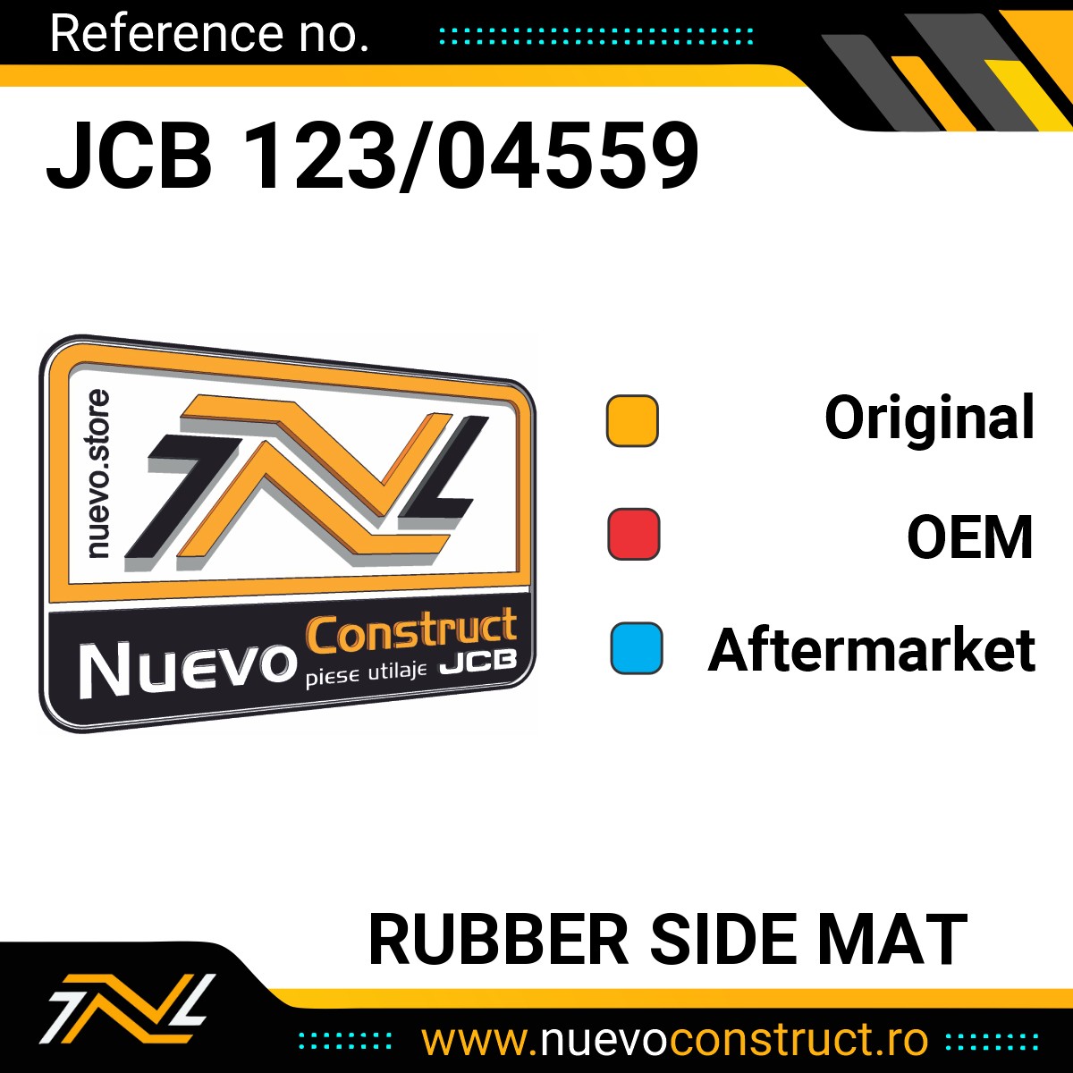 JCB 123/04559 RUBBER SIDE MAT