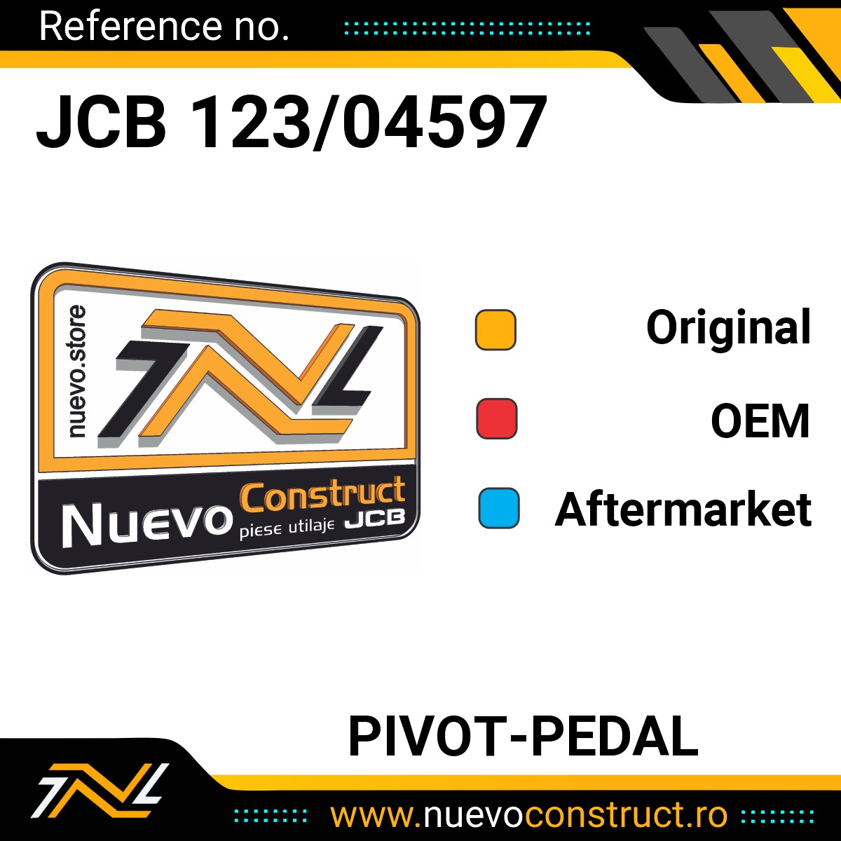 JCB 123/04597 PIVOT-PEDAL