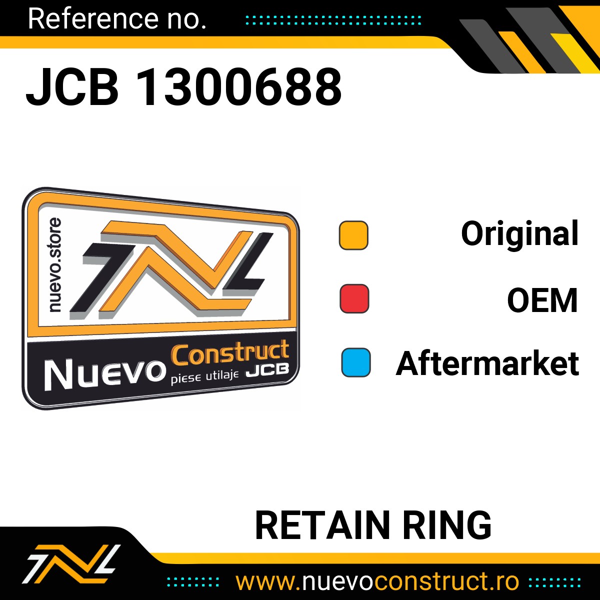 JCB 1300688 RETAIN RING