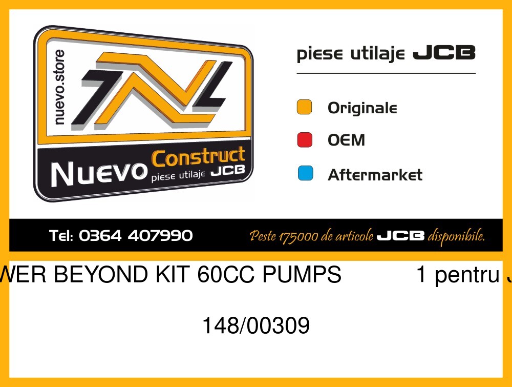 JCB 148/00309 POWER BEYOND KIT 60CC PUMPS 1