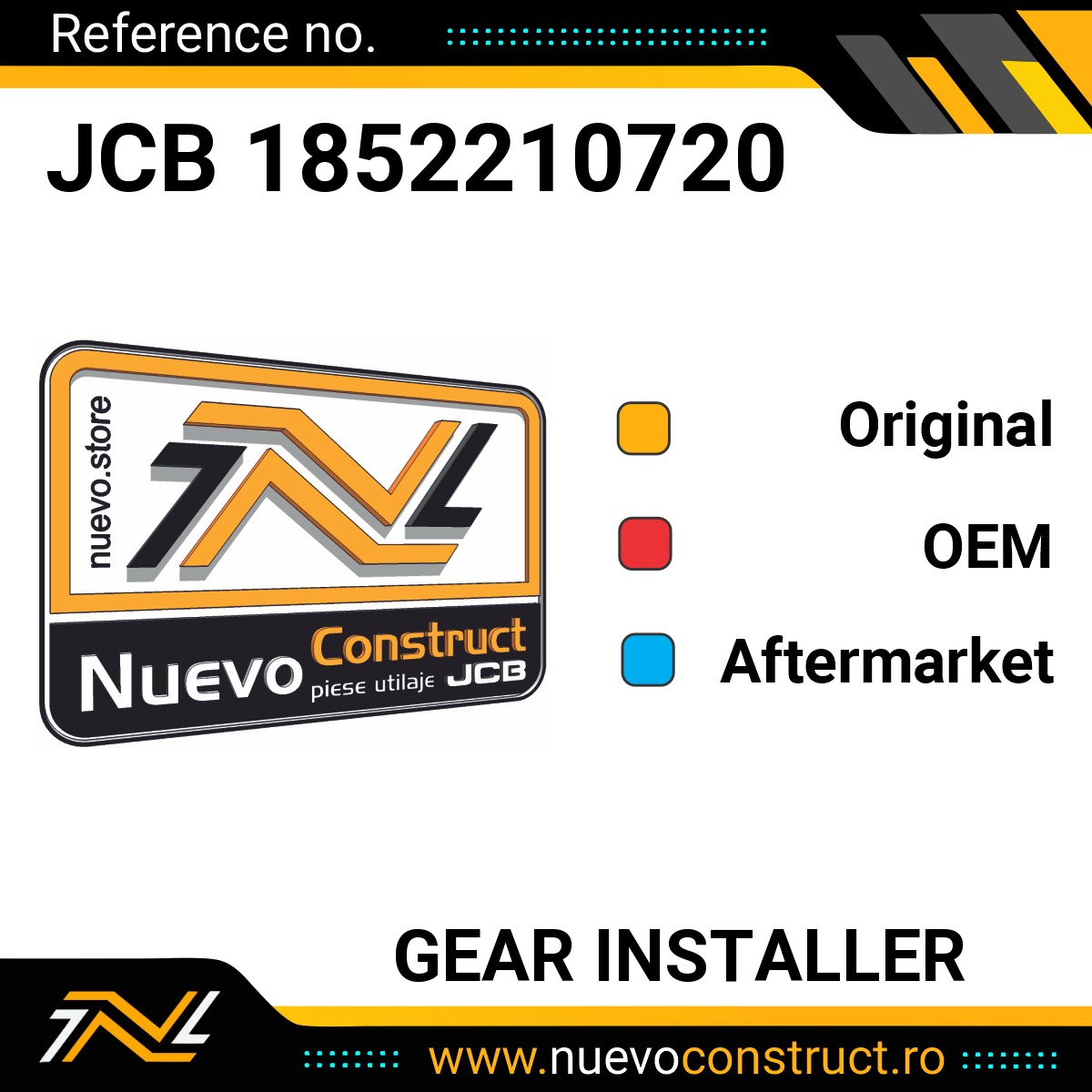 JCB 1852210720 GEAR INSTALLER