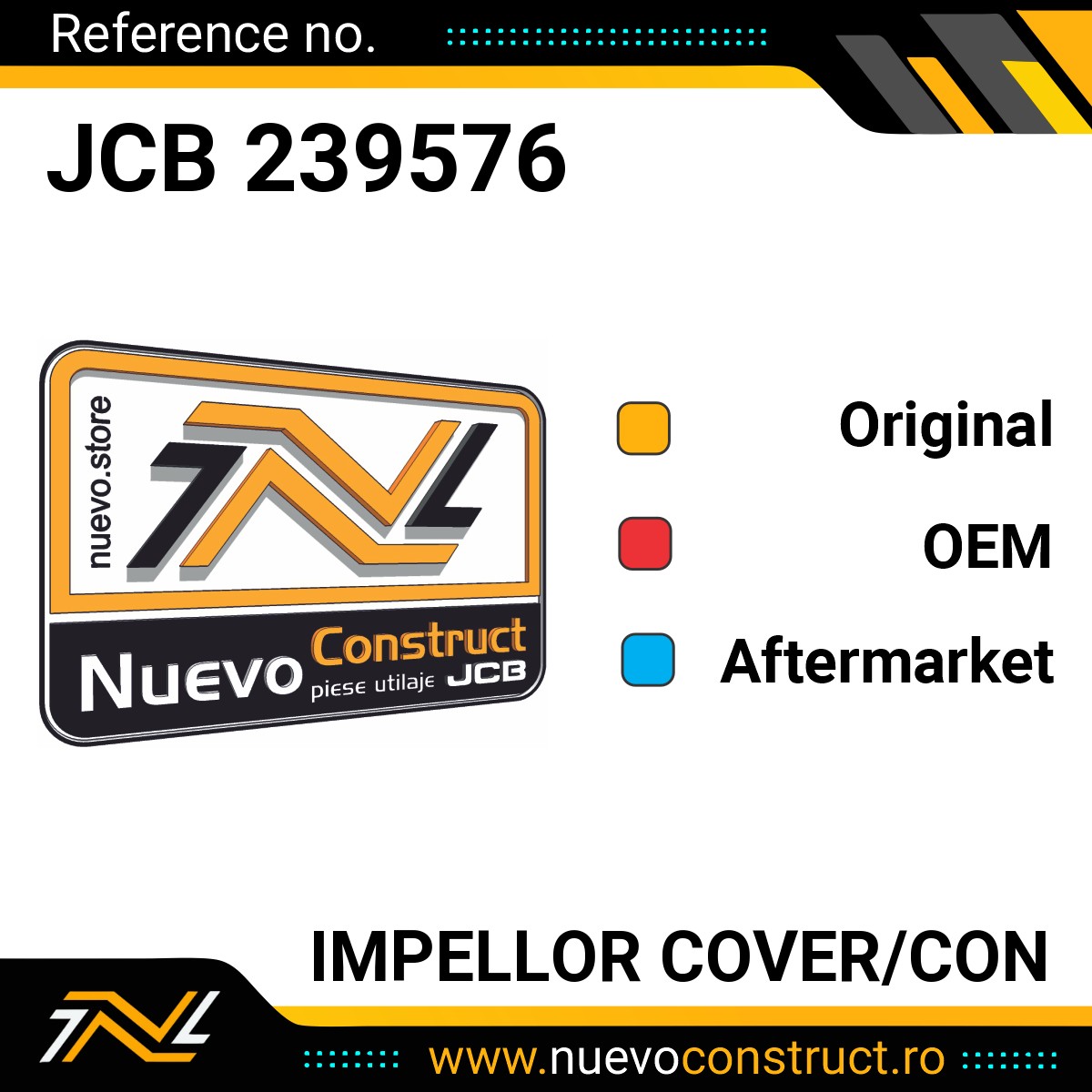 JCB 239576 IMPELLOR COVER/CON