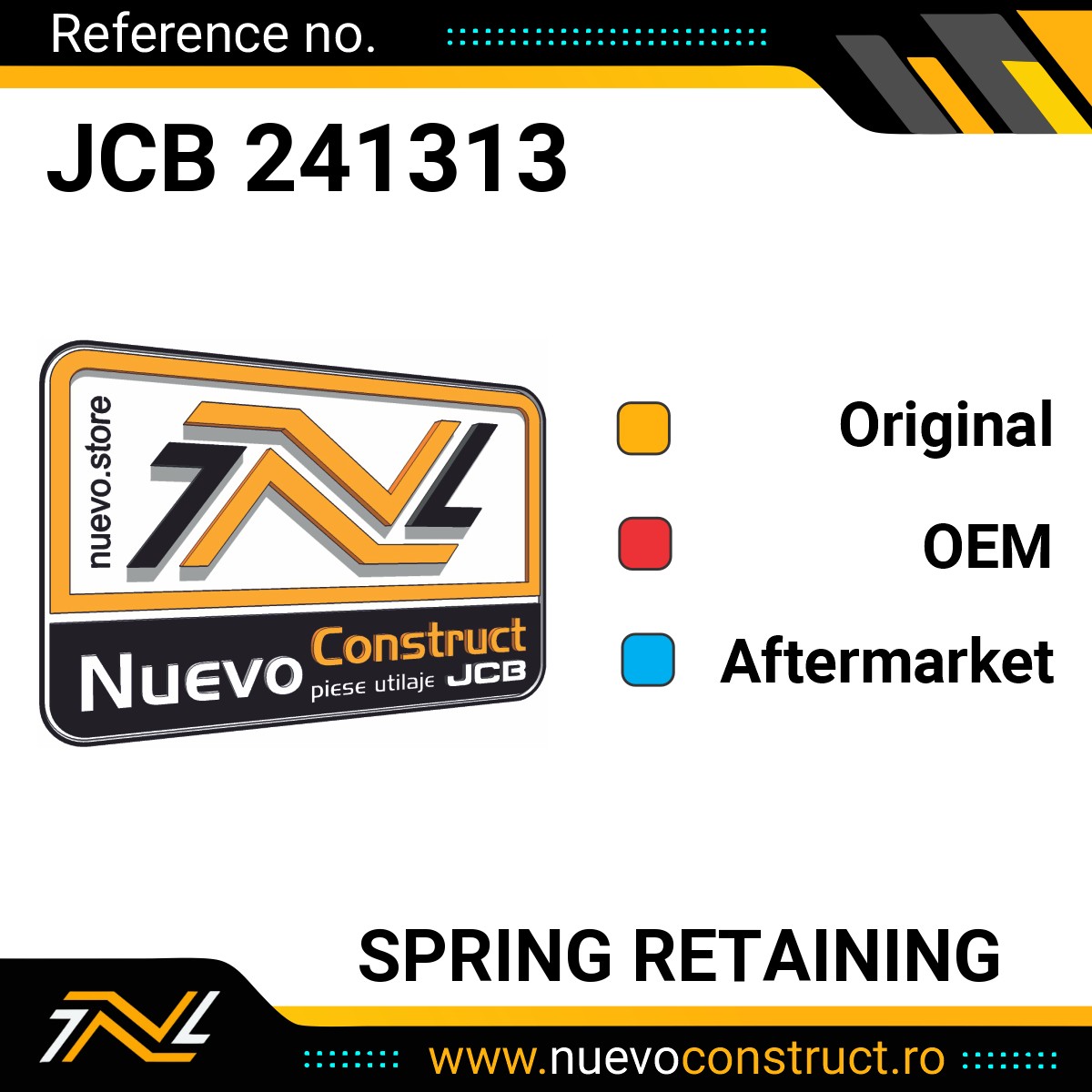 JCB 241313 SPRING RETAINING