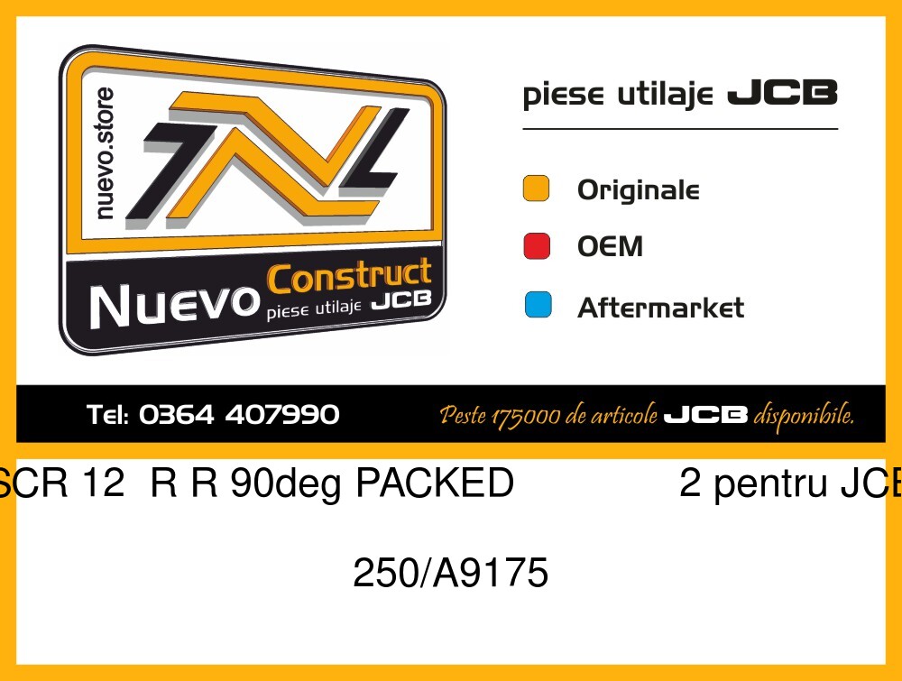 JCB 250/A9175 SCR 12 R R 90deg PACKED 2