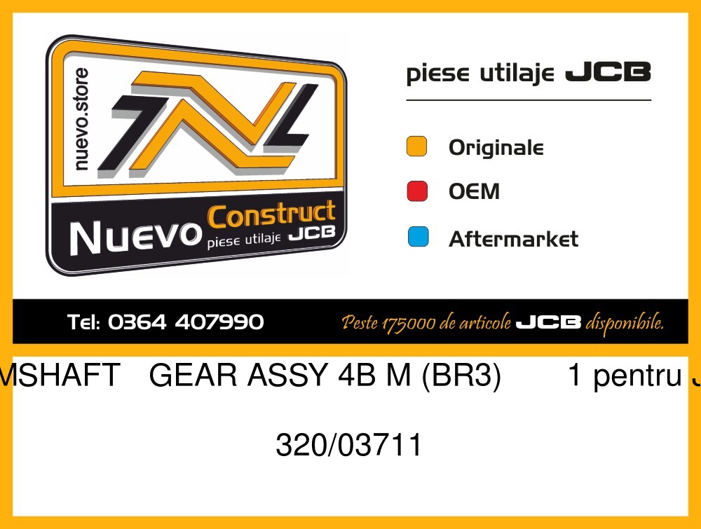 JCB 320/03711 CAMSHAFT GEAR ASSY 4B M (BR3) 1