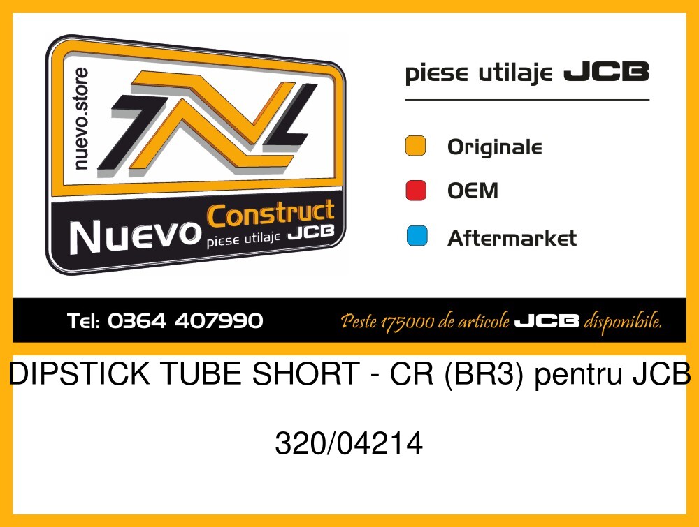 JCB 320/04214 DIPSTICK TUBE SHORT - CR (BR3)