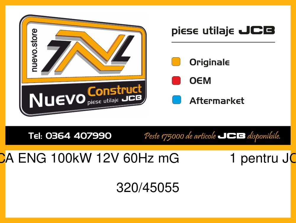 JCB 320/45055 TCA ENG 100kW 12V 60Hz mG 1