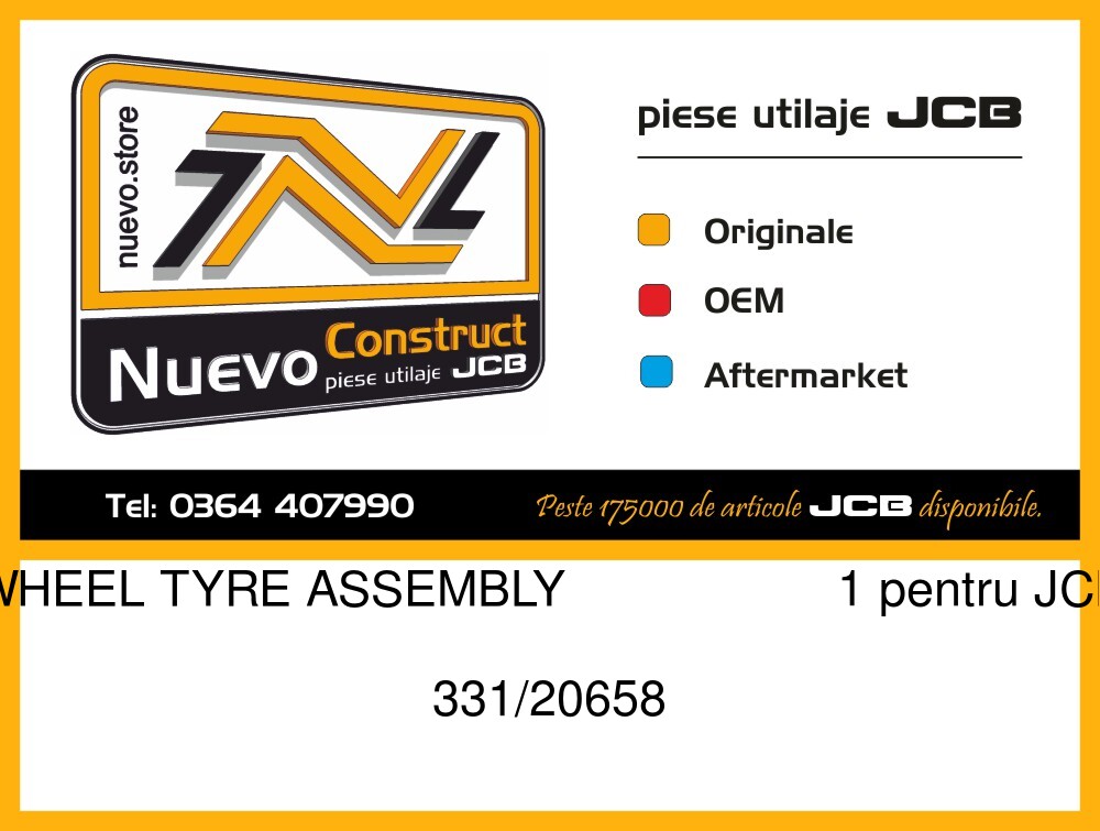 JCB 331/20658 WHEEL TYRE ASSEMBLY 1