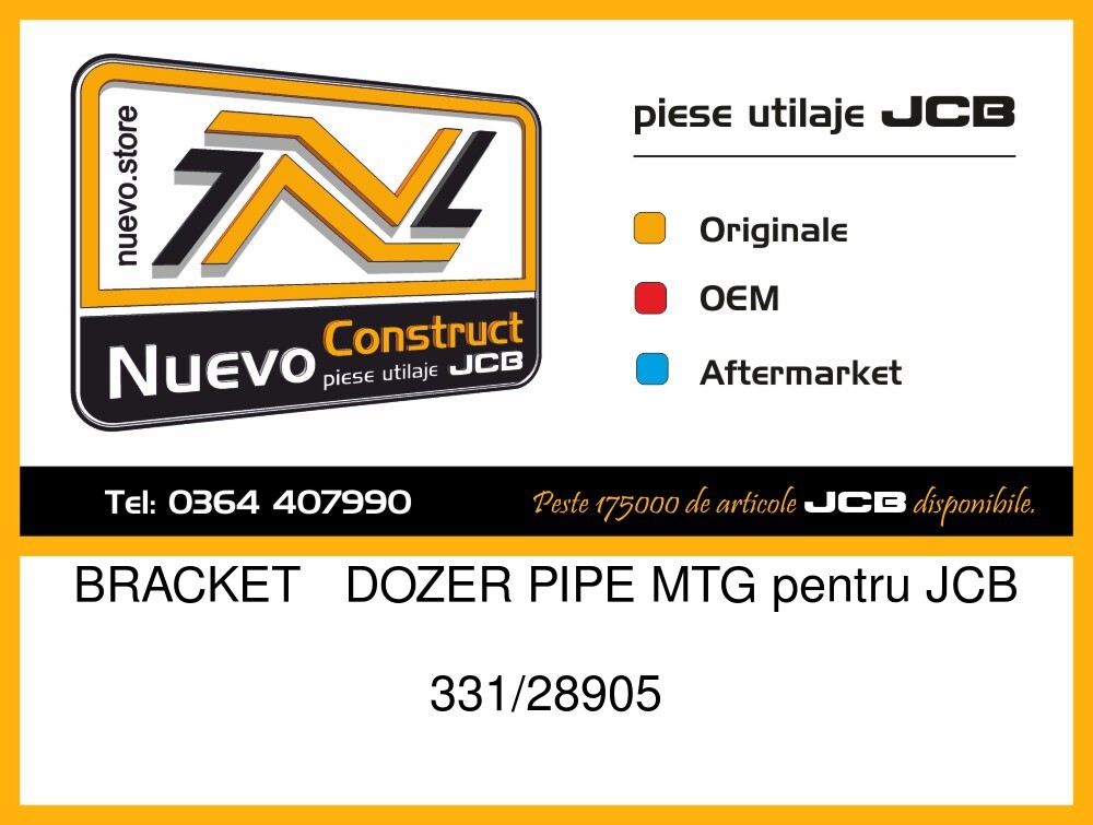 JCB 331/28905 BRACKET DOZER PIPE MTG