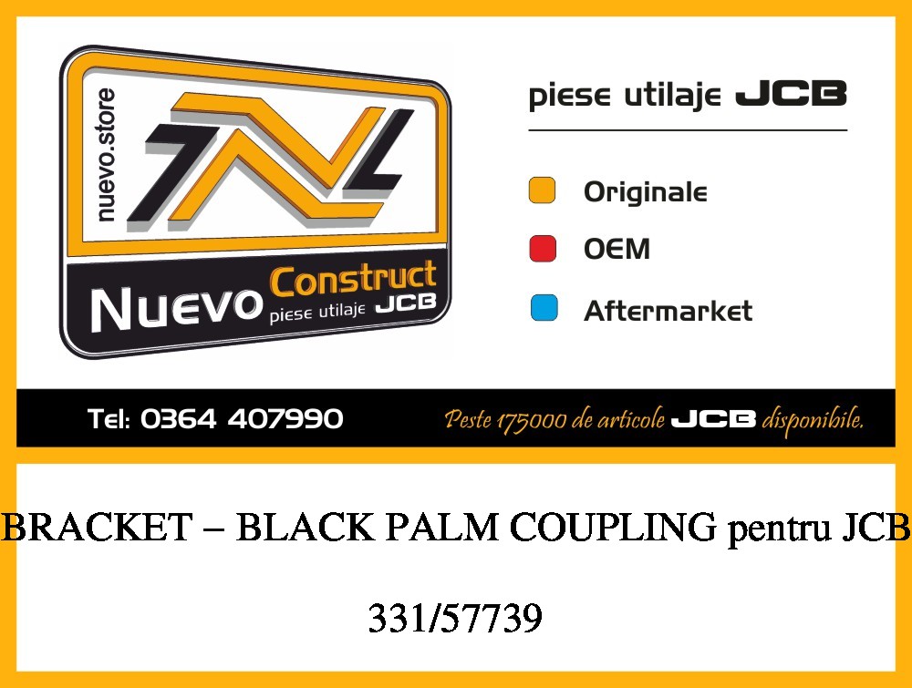 JCB 331/57739 BRACKET - BLACK PALM COUPLING