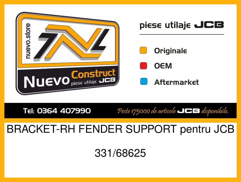 JCB 331/68625 BRACKET-RH FENDER SUPPORT