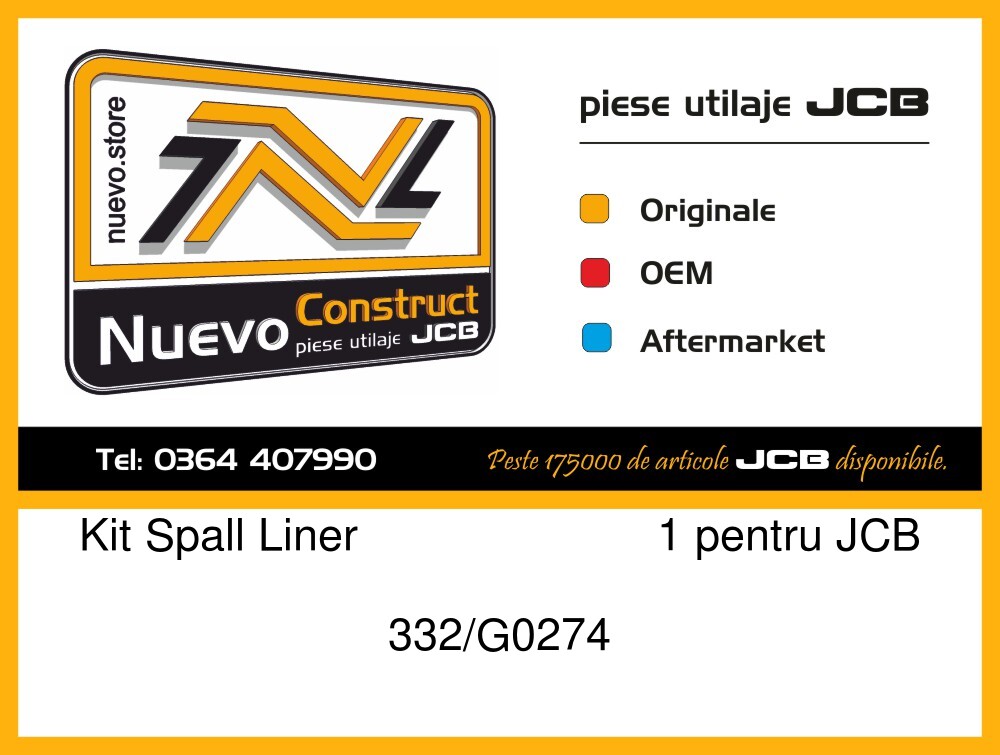 JCB 332/G0274 Kit Spall Liner 1