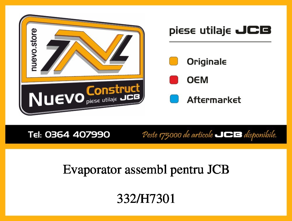 JCB 332/H7301 Evaporator assembl