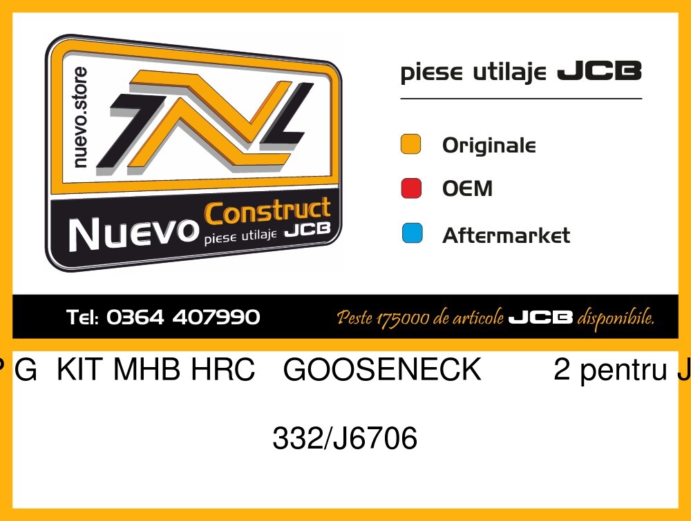 JCB 332/J6706 S P G KIT MHB HRC GOOSENECK 2