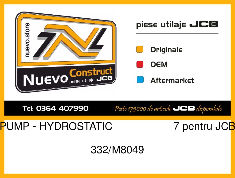 JCB 332/M8049 PUMP - HYDROSTATIC 7