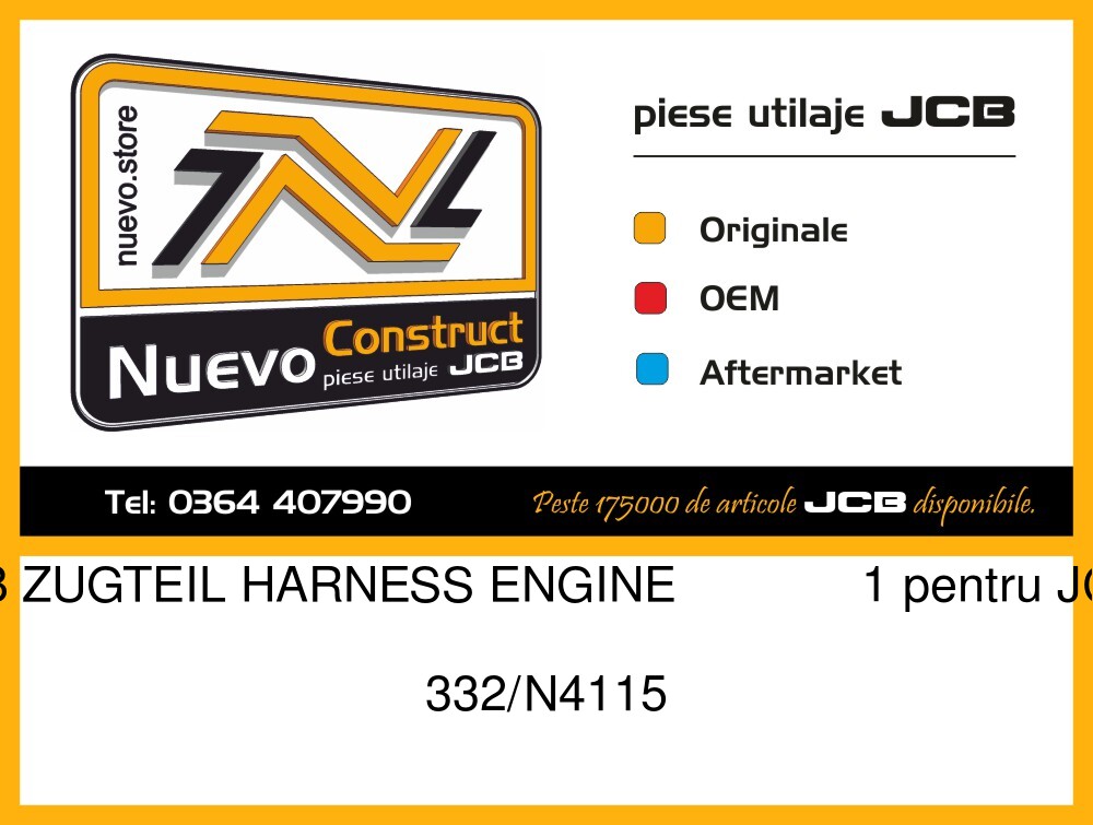 JCB 332/N4115 KB ZUGTEIL HARNESS ENGINE 1