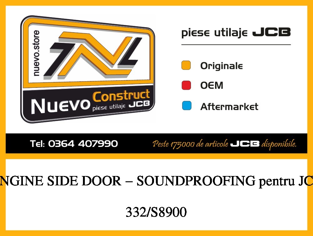 JCB 332/S8900 ENGINE SIDE DOOR - SOUNDPROOFING
